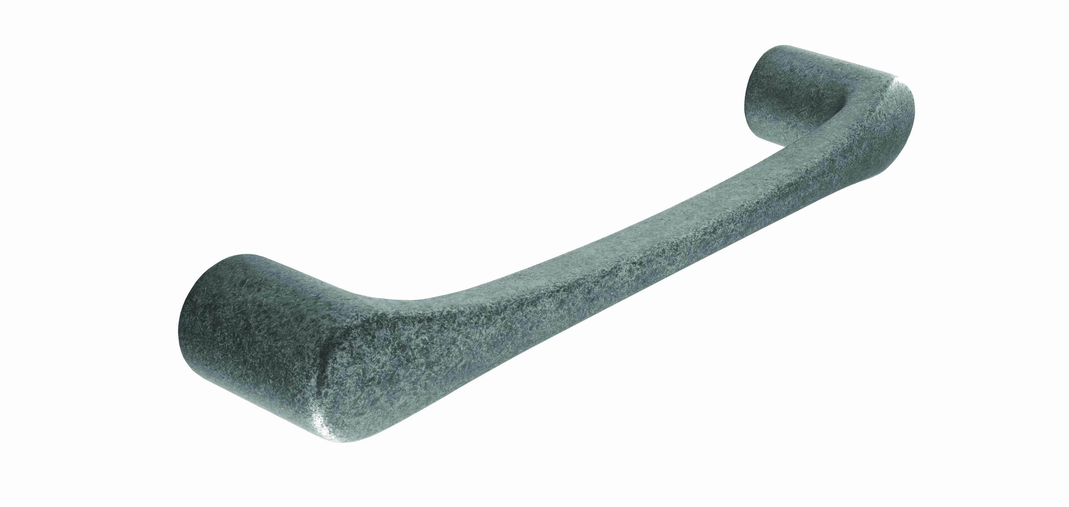 D handle, 192mm pewter effect 