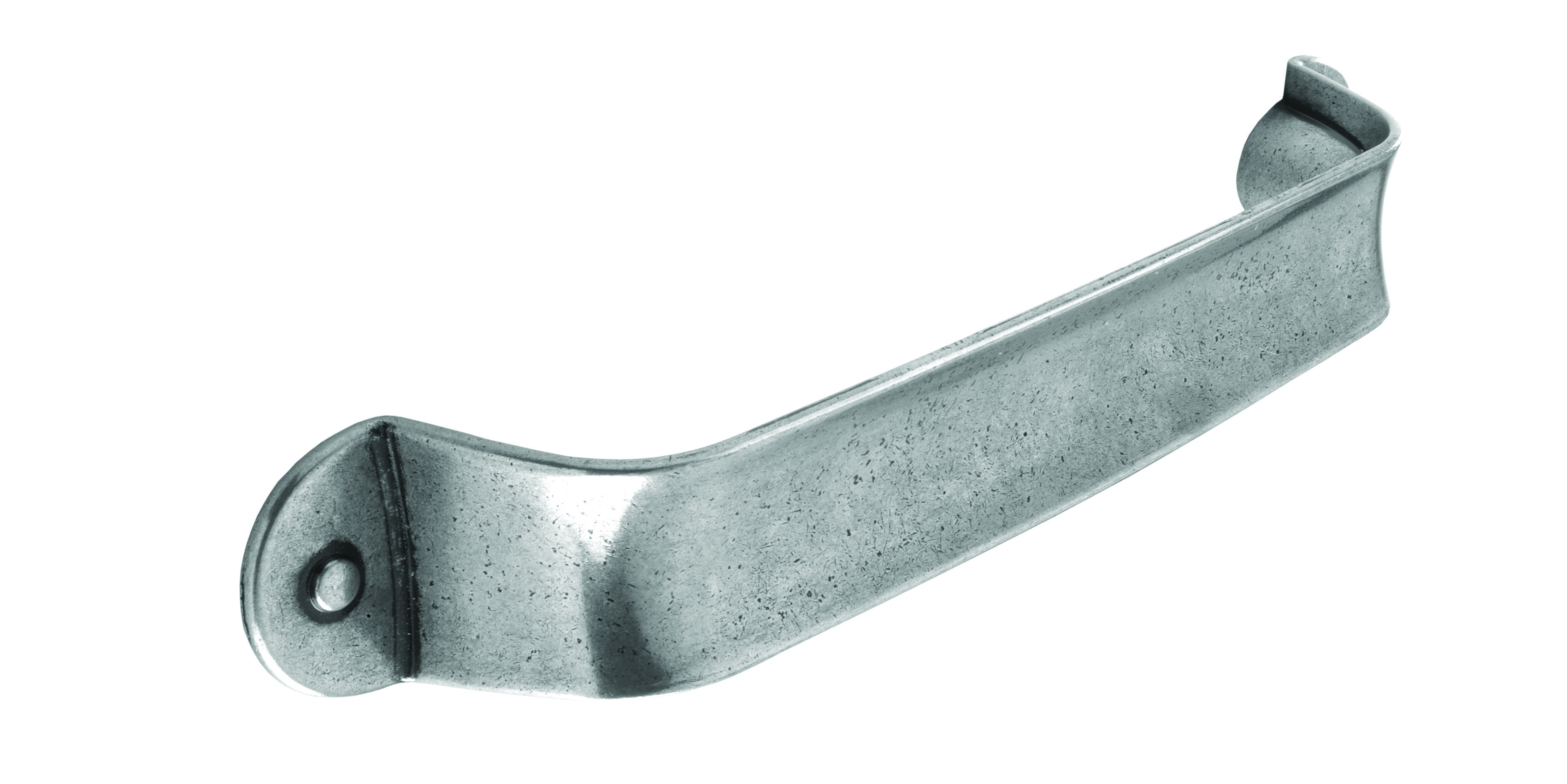 D handle, 128mm, pewter effect 