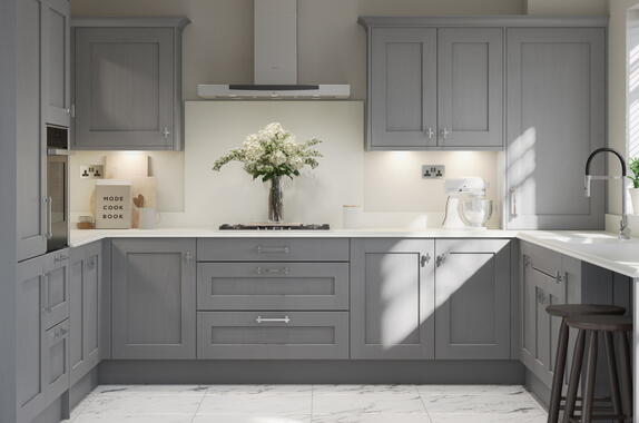 dust grey kitchen cabinets